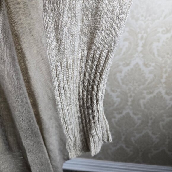 Alfani Size Medium "Summer Straw" Open Front Asymetric Cardigan No Closure NWT - Picture 6 of 14